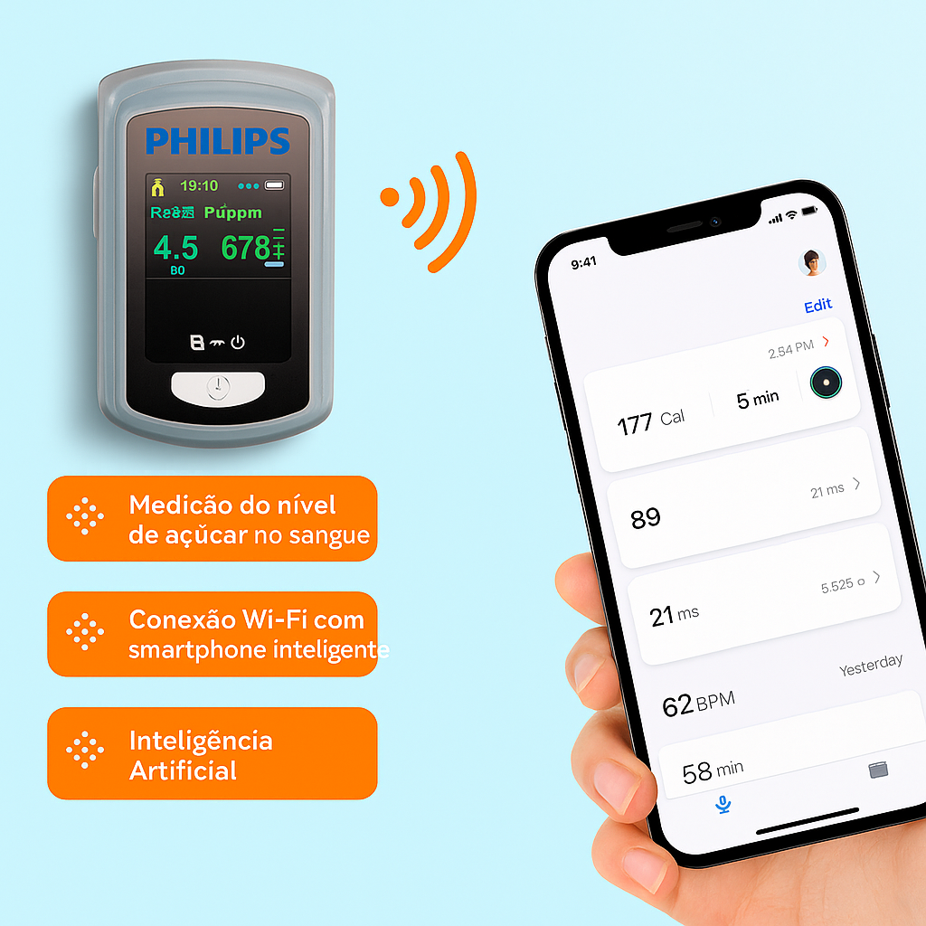 Philips GlucoMax PRO™ – Medidor de glicose não invasivo